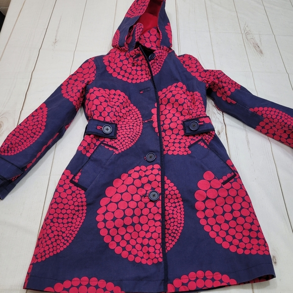 Boden Jackets & Coats Boden Rainy Day Polka Dot Fleece Lined Rain